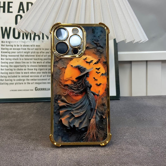 Halloween Witch Electroplated Shockproof iPhone Case