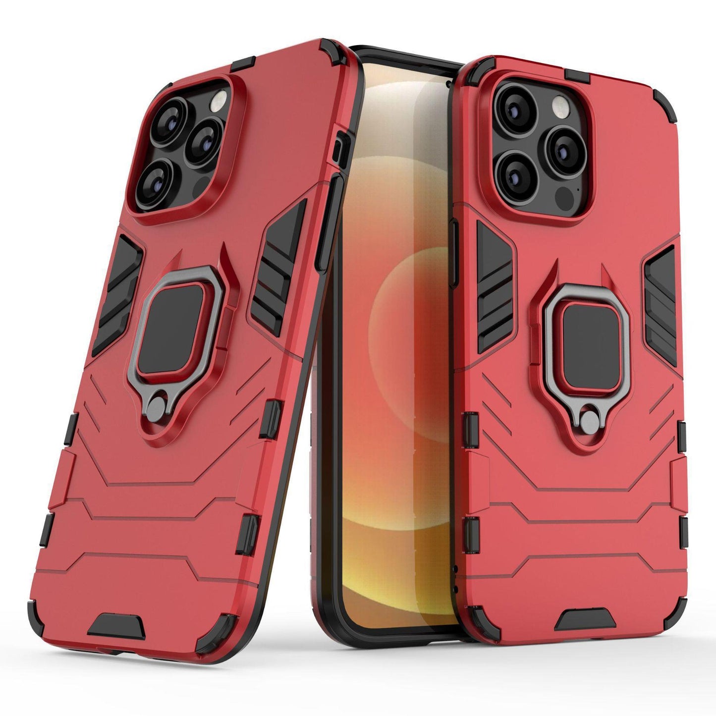 Thickened anti-drop armor bracket ring Apple phone case