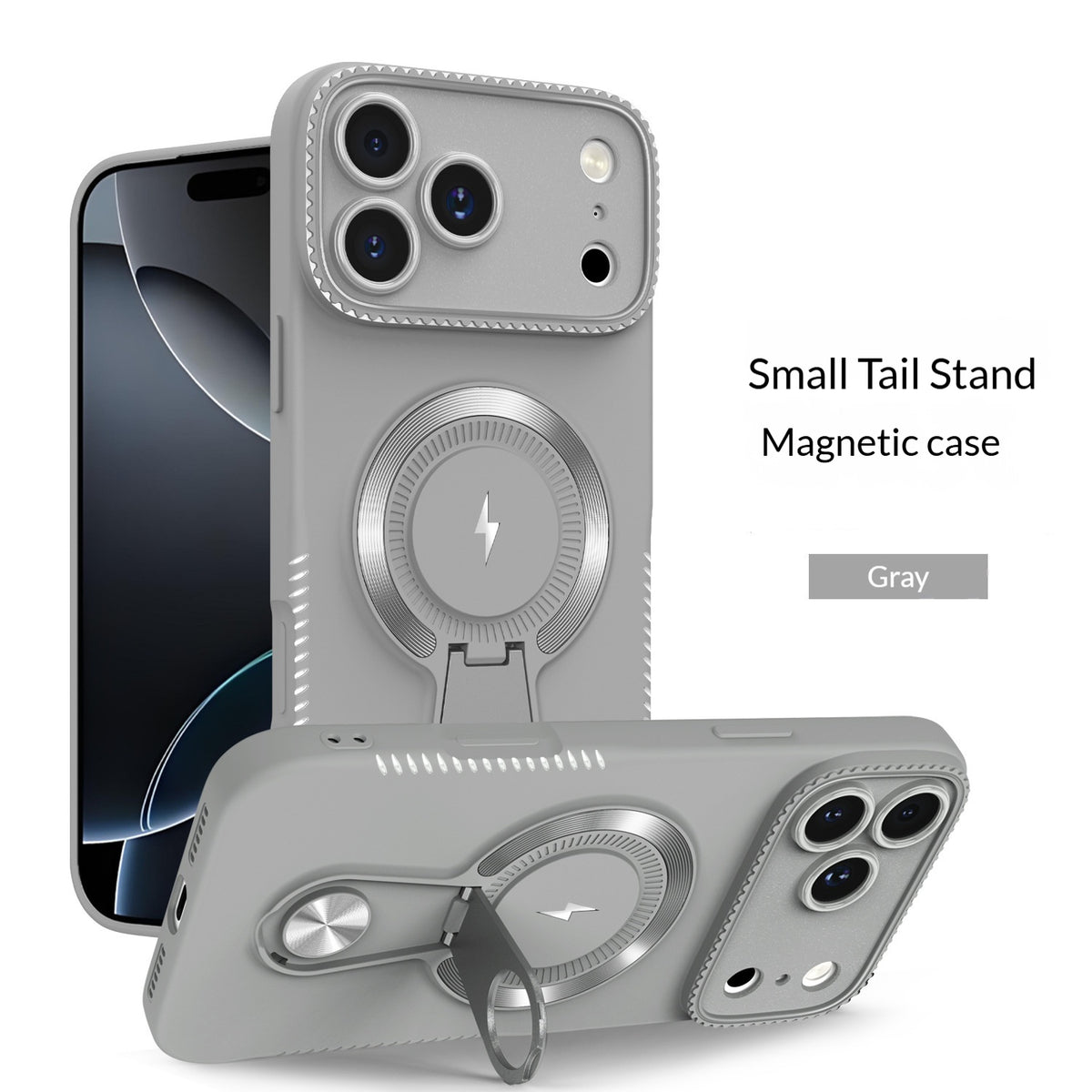 Small tail stand magnetic Apple phone case