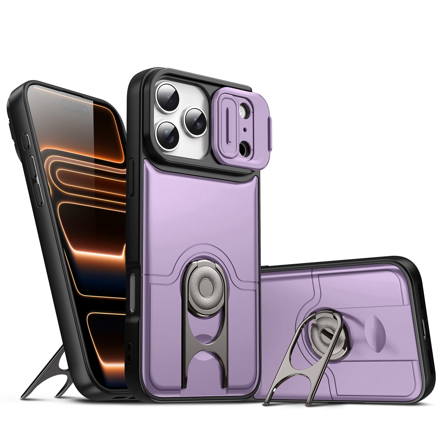 Linktop sliding window bracket mecha Apple phone case