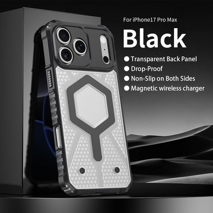 Transparent back panel anti-drop magnetic Apple phone case
