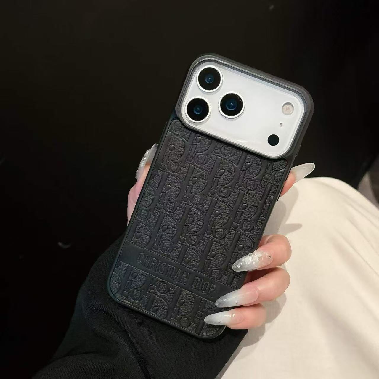 Luxury leather Apple phone case