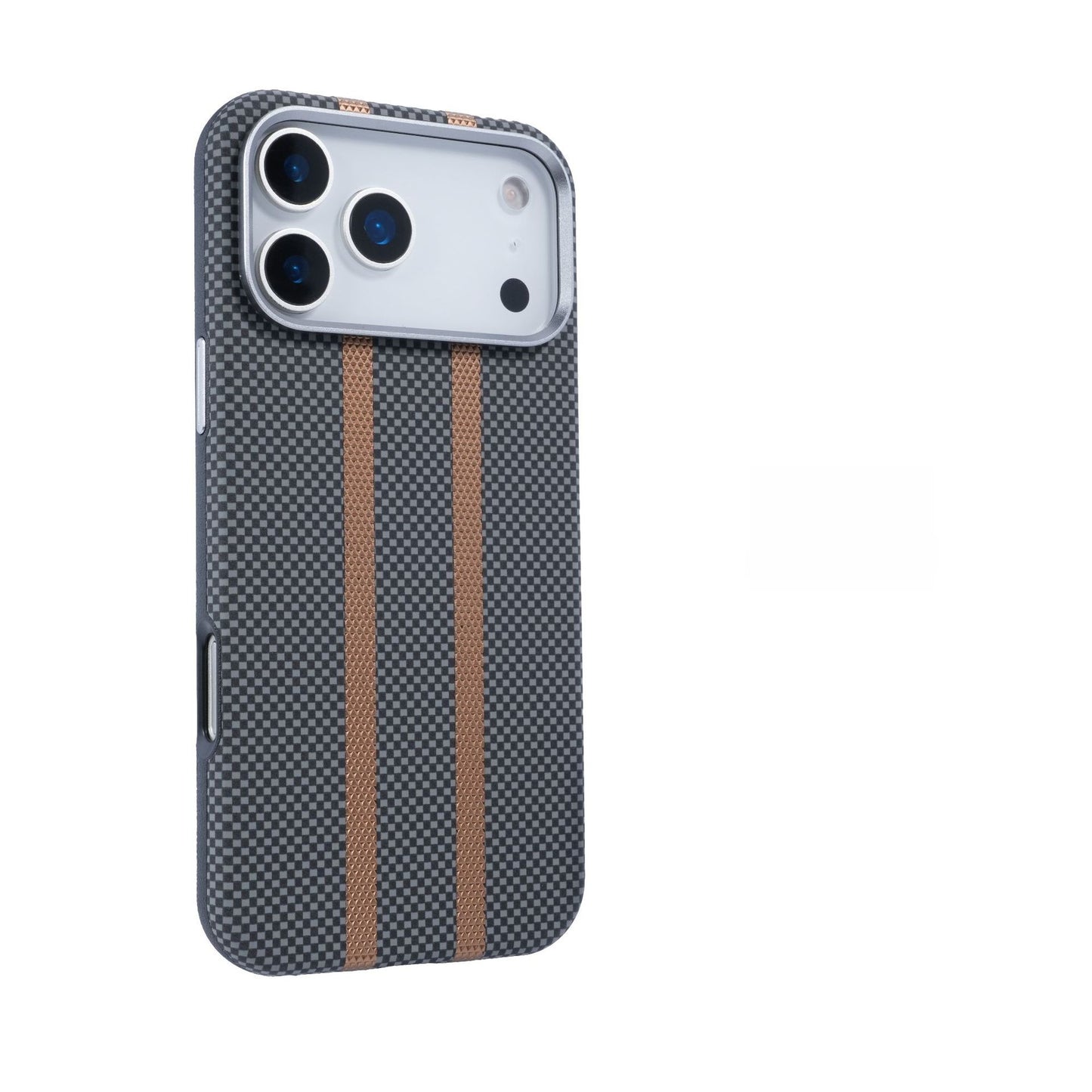 Sports car style gold shield magnetic leather Apple phone case