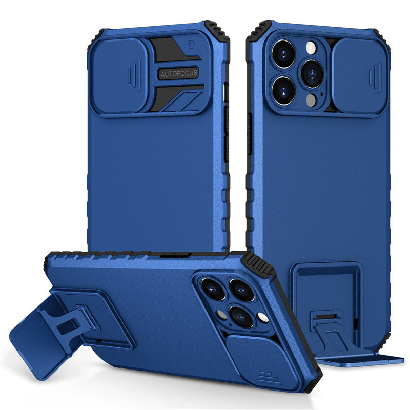 Creative sliding window 3D stand for Apple phone case