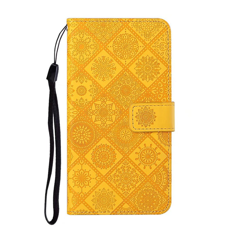 Embossed leather Apple phone case