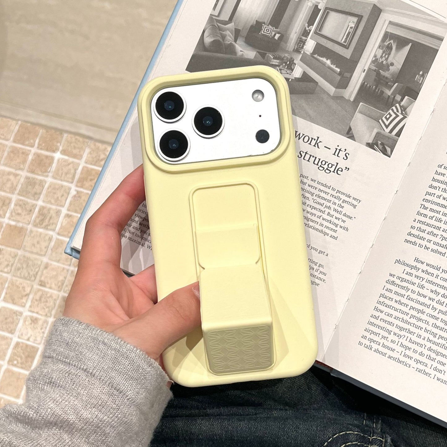 iPhone Case with Integrated Foldable Stand