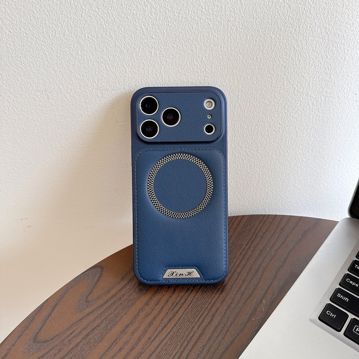 Leather magnetic anti-drop Apple phone case