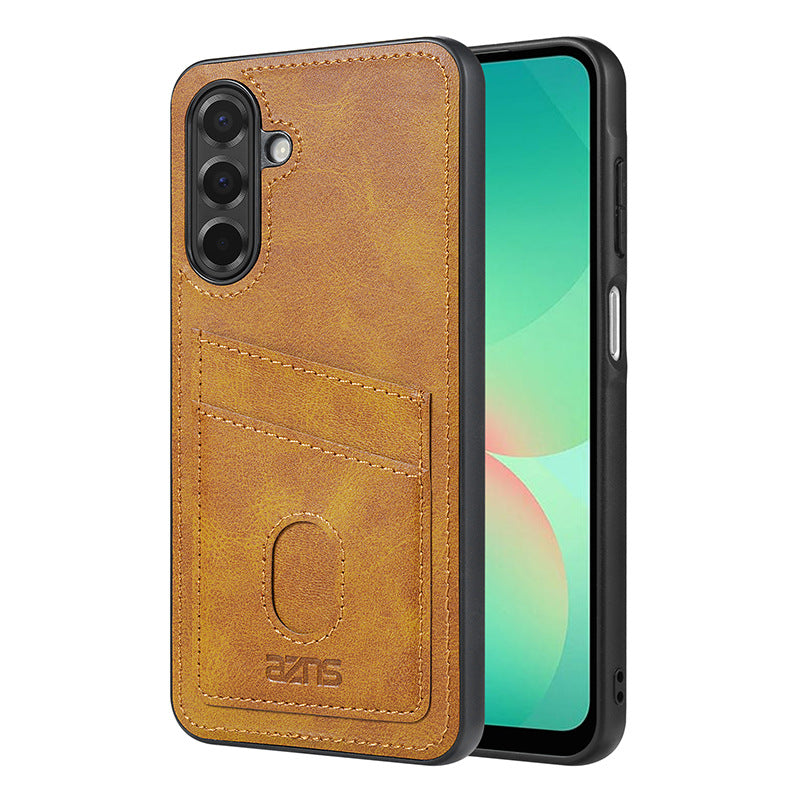 Business SIM card insert leather case Samsung phone case