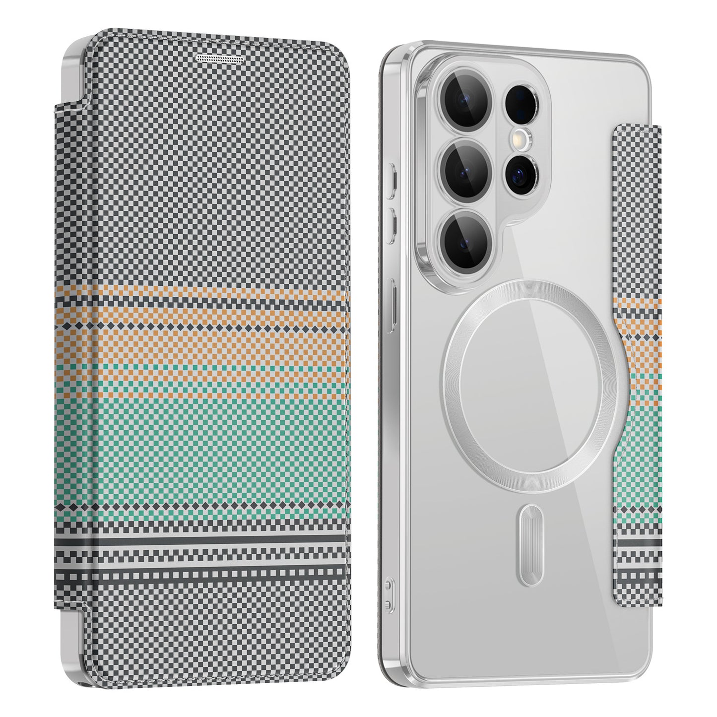 Colorful Shield Flip Magnetic Samsung Phone Case