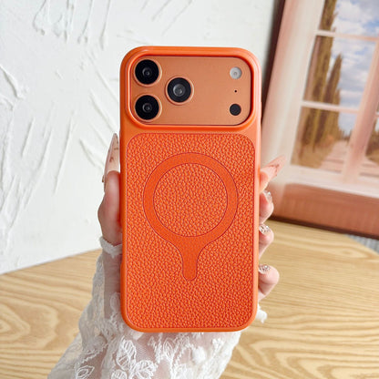 Racket-shaped magnetic leather-textured Apple phone case