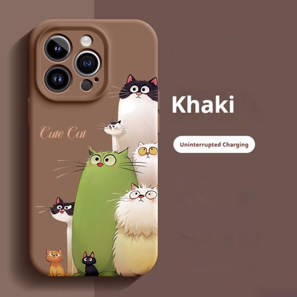 Cute cat-shaped anti-drop iPhone case