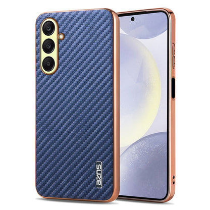 Electroplated carbon fiber textured Samsung phone case