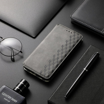 Diamond-shaped flip leather case with magnetic attachment for Apple iPhones