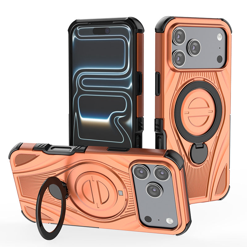 Star Ring Anti-drop Magnetic Stand Apple Phone Case