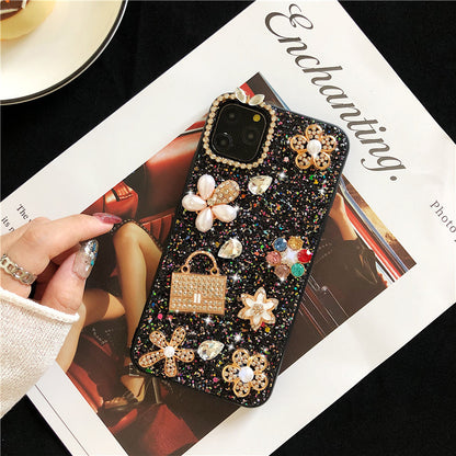 Fashion Glitter Flower iPhone Case