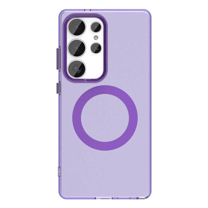 Simple candy-colored magnetic Samsung phone case