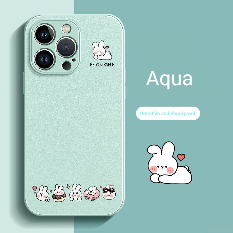 Skin-textured bunny donut iPhone case