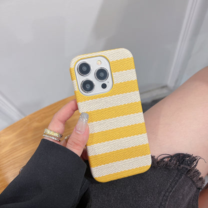 Simple fabric half-coverage Apple phone case