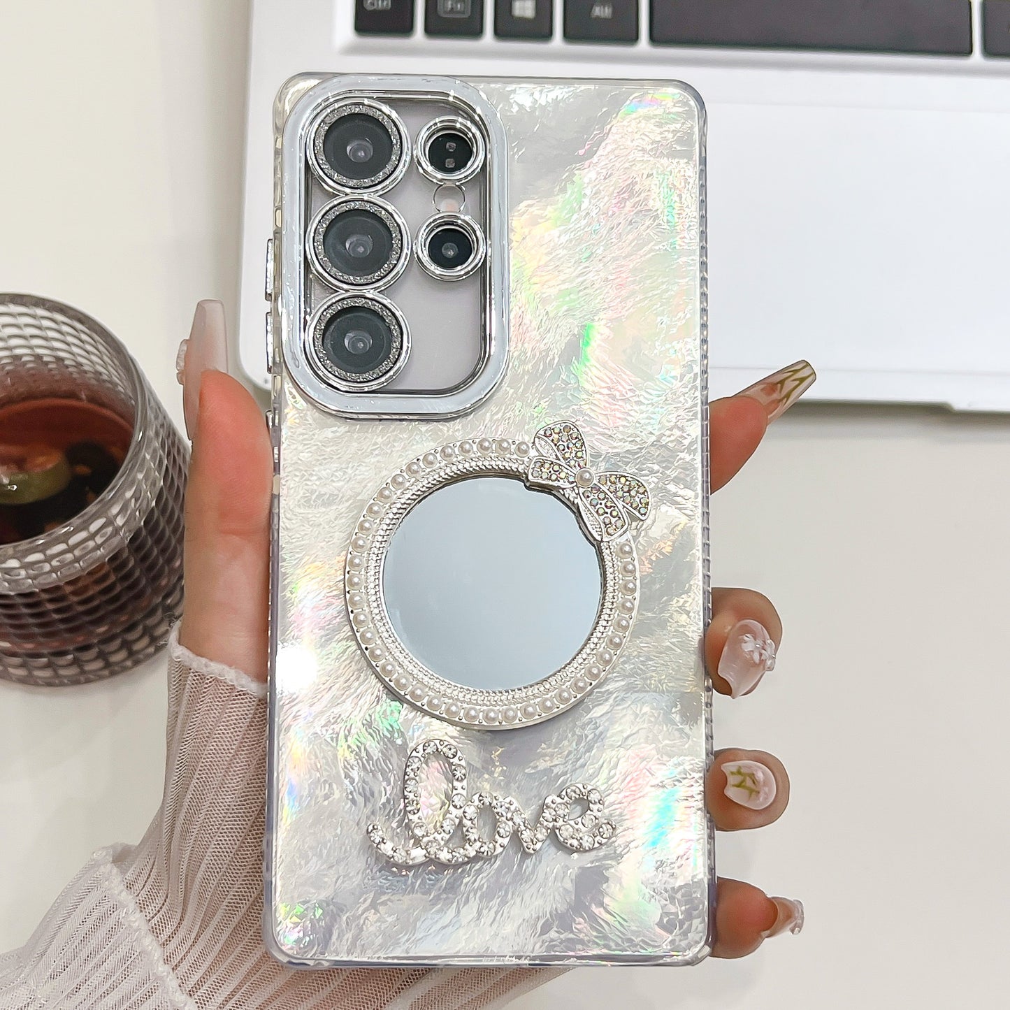 3D mirror letter electroplating Samsung mobile phone case