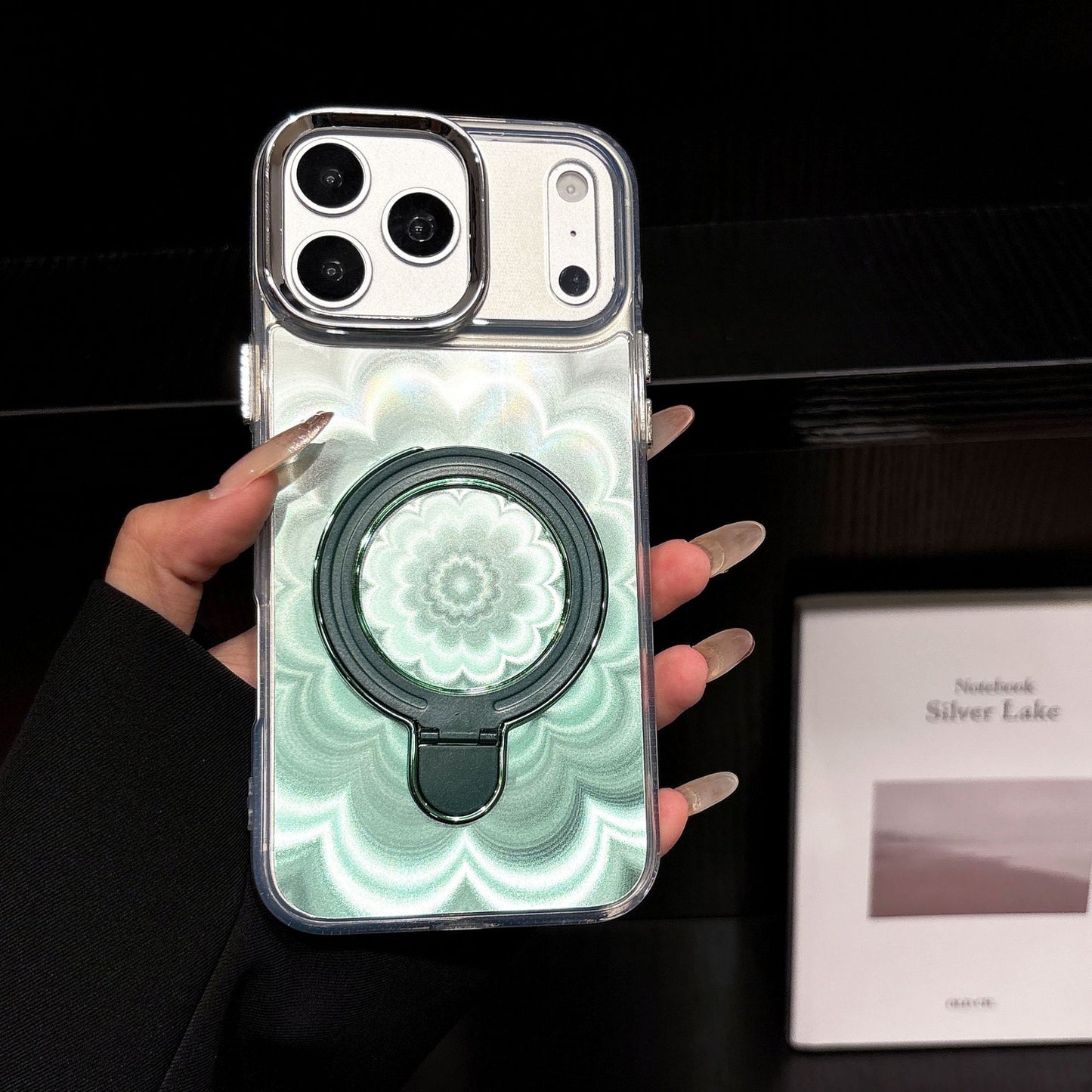 Phantom Flower Shockproof Magnetic Kickstand iPhone Case