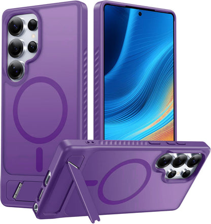 Full-coverage shockproof frosted magnetic stand Samsung phone case