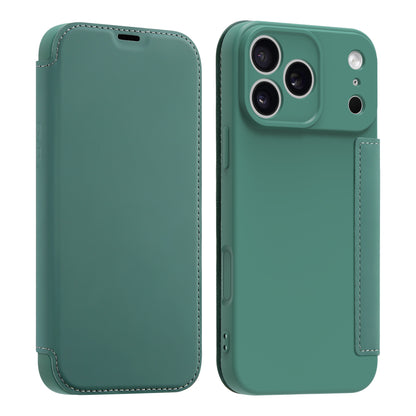 Flip solid color leather Apple phone case