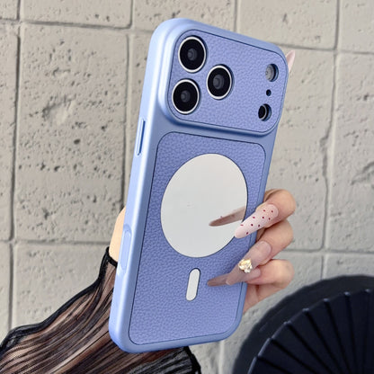 Lychee-textured mirror magnetic Apple phone case
