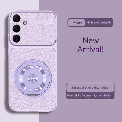 Skin-friendly lambskin magnetic stand Samsung phone case