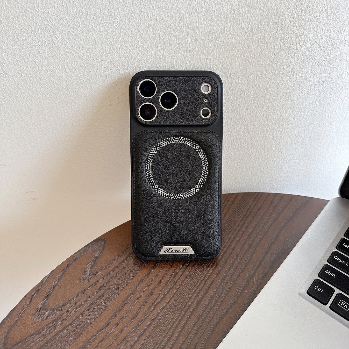 Leather magnetic anti-drop Apple phone case