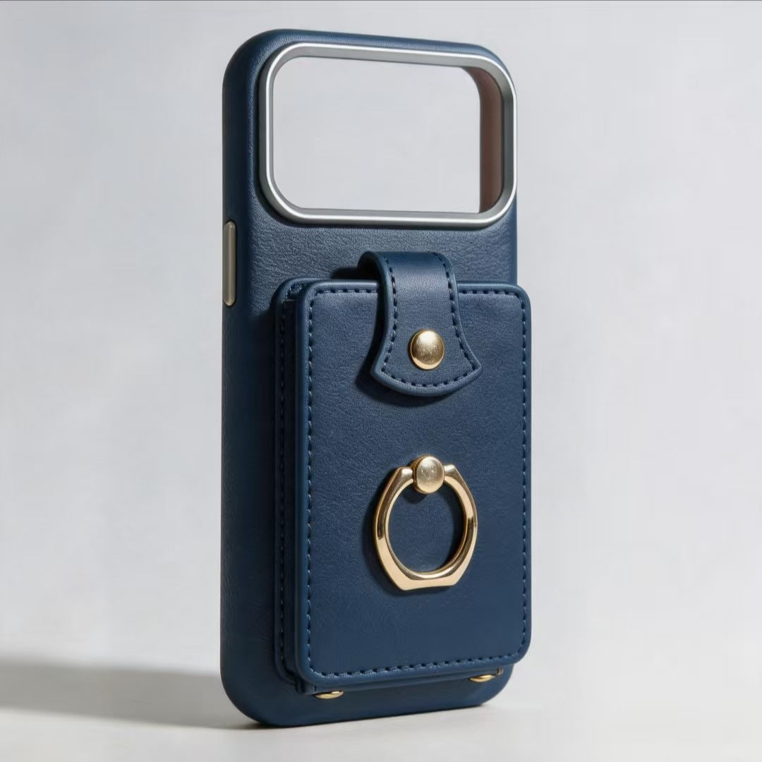 Magnetic iPhone Case with Ring Holder and Crossbody Strap