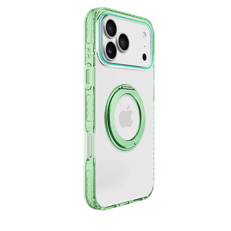 Transparent rotating stand magnetic Apple phone case
