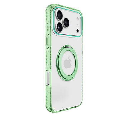 Transparent rotating stand magnetic Apple phone case