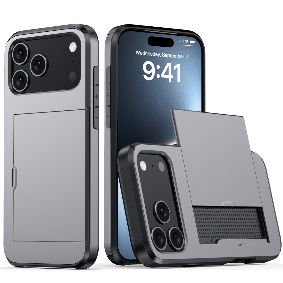 Matte, card-holding, drop-proof iPhone case