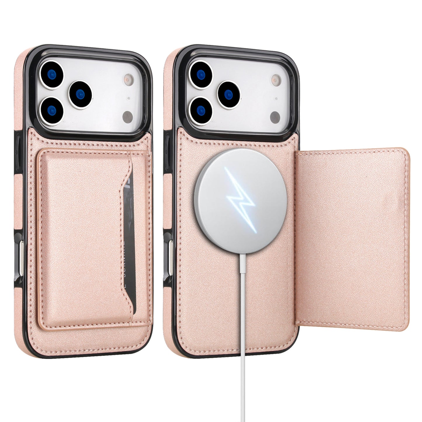 Magnetic Flip Leather Case with Card Slot and Stand for iPhone