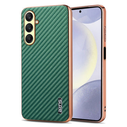Electroplated carbon fiber textured Samsung phone case