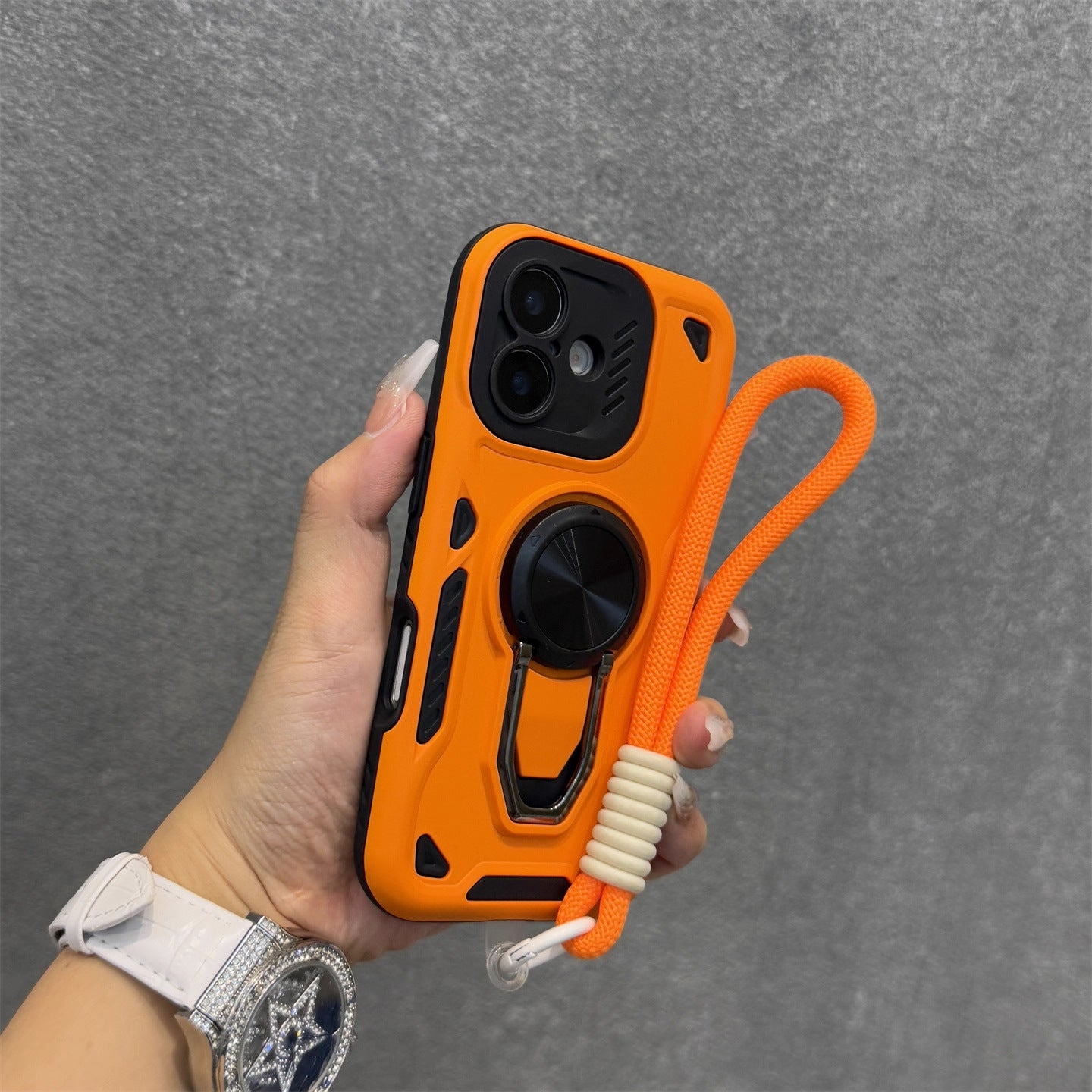 Magnetic iPhone case with lanyard