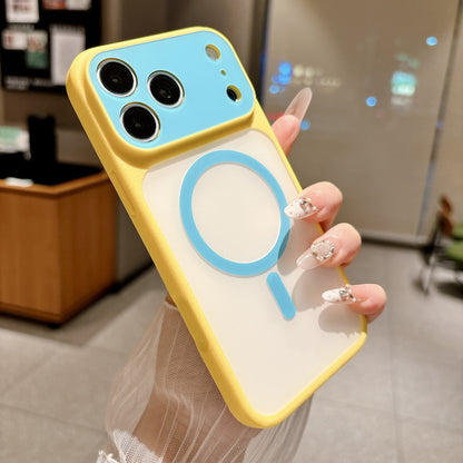 Dopamine-enhancing color-blocking magnetic Apple phone case