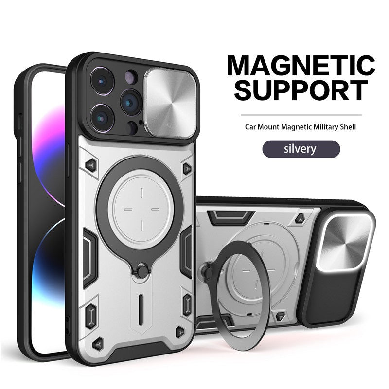 Window-mounted anti-drop magnetic Apple phone case