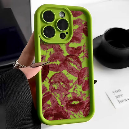 Full-screen lip print anti-drop Apple phone case