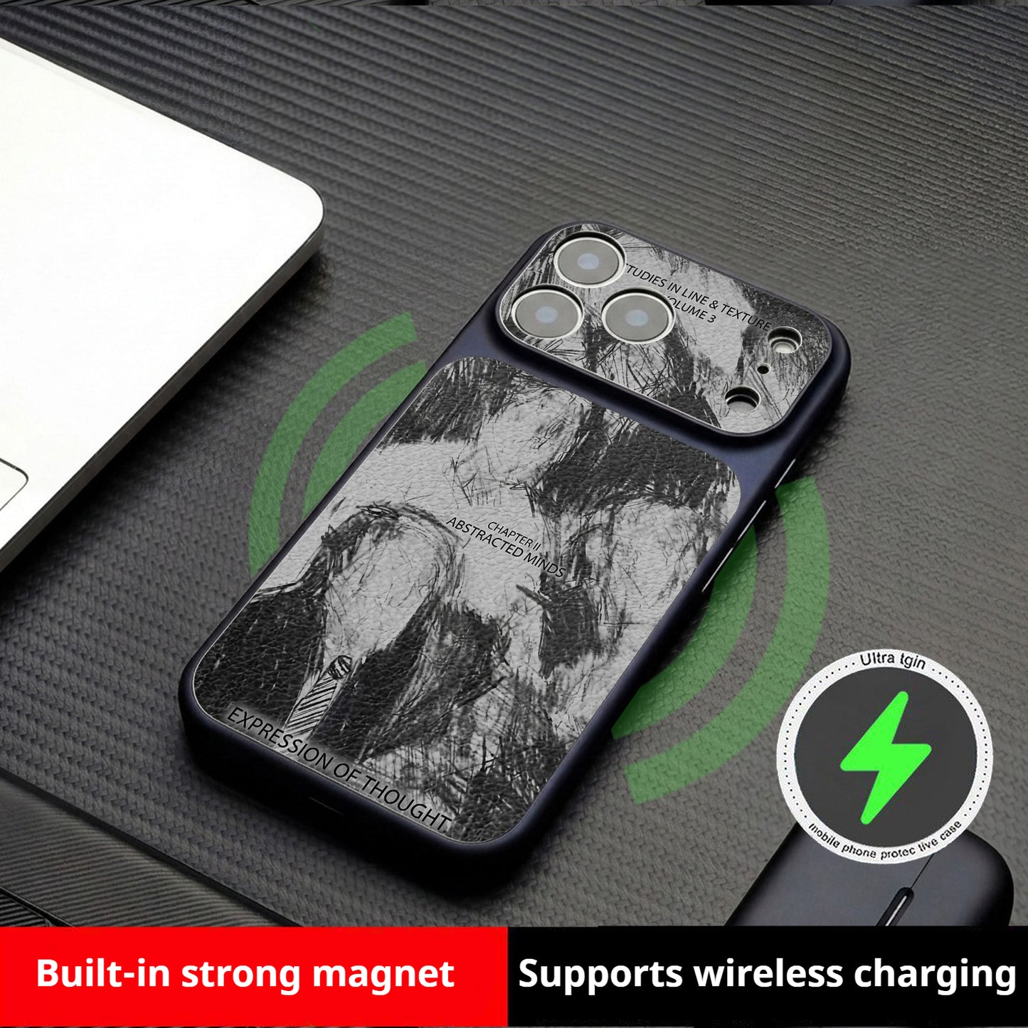 Sketch portrait sticker magnetic Apple phone case