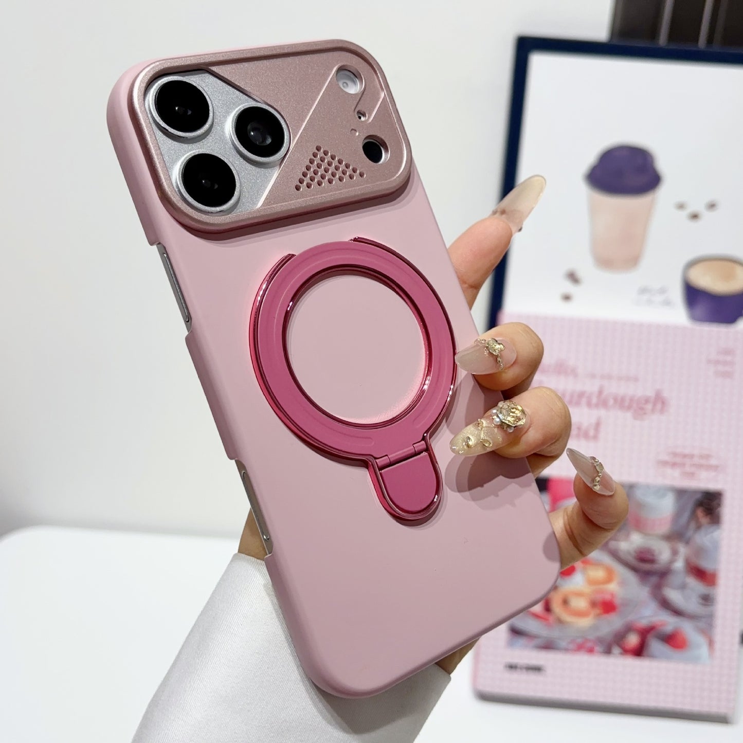 Magnetic Invisible Kickstand PC Case for iPhone