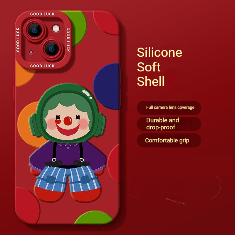 Super popular, quirky silicone clown iPhone case