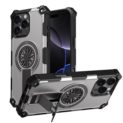 Decompression Gyro Folding Stand Magnetic Apple Phone Case
