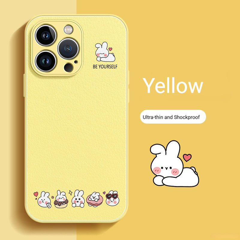Skin-textured bunny donut iPhone case