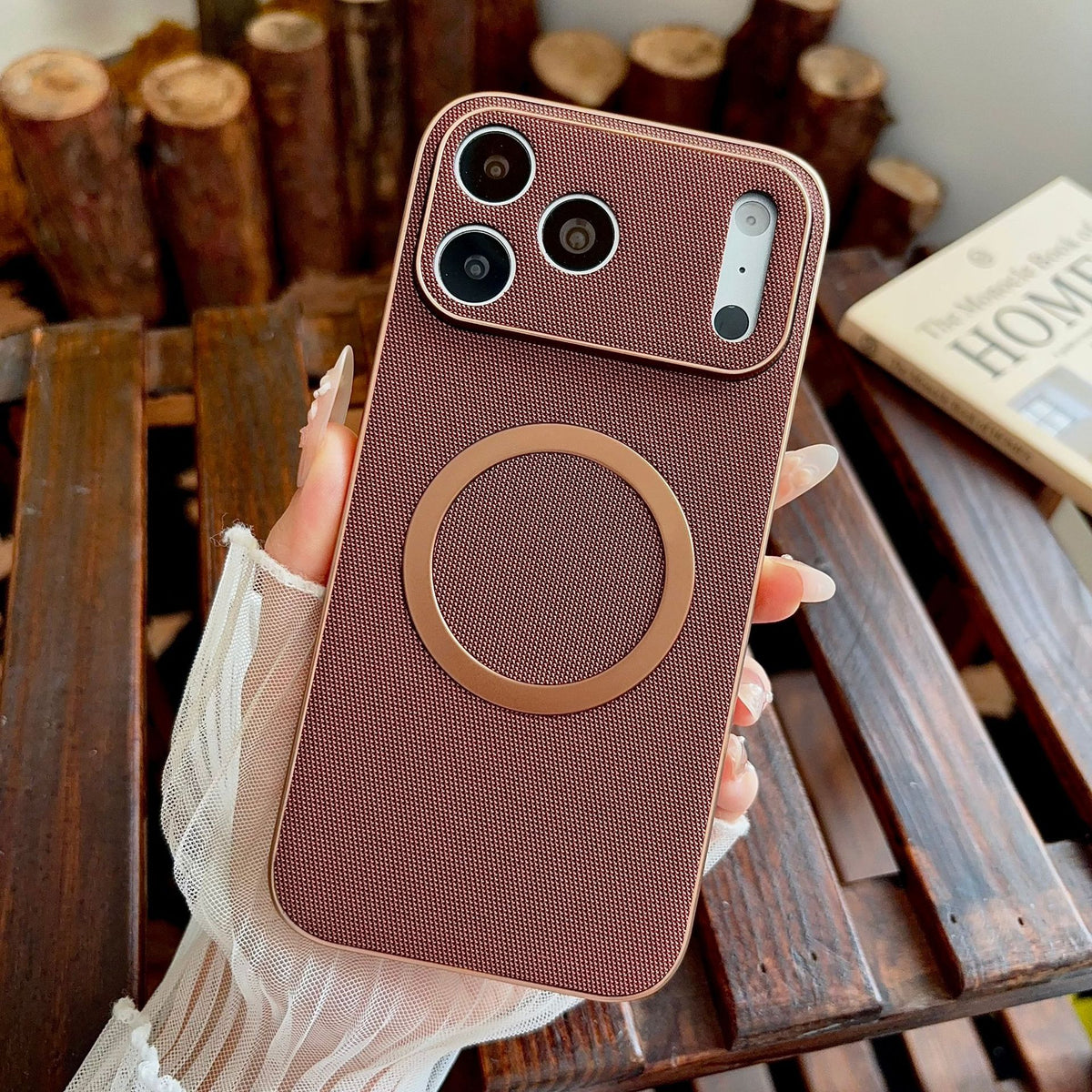 Magnetic Electroplated Fabric Case for iPhone