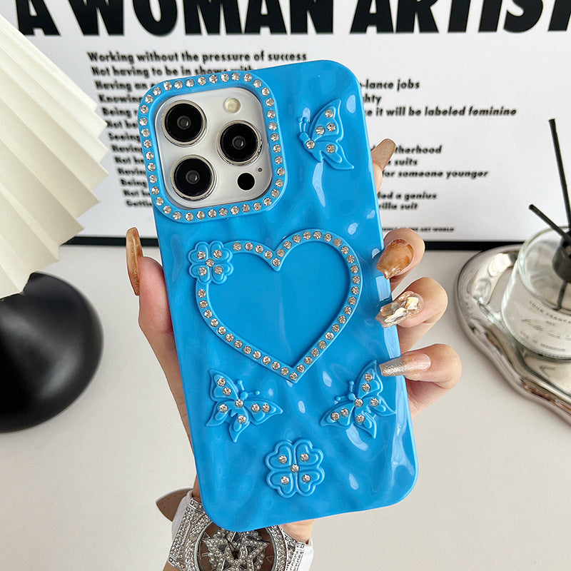 Creative Heart Butterfly Apple Phone Case