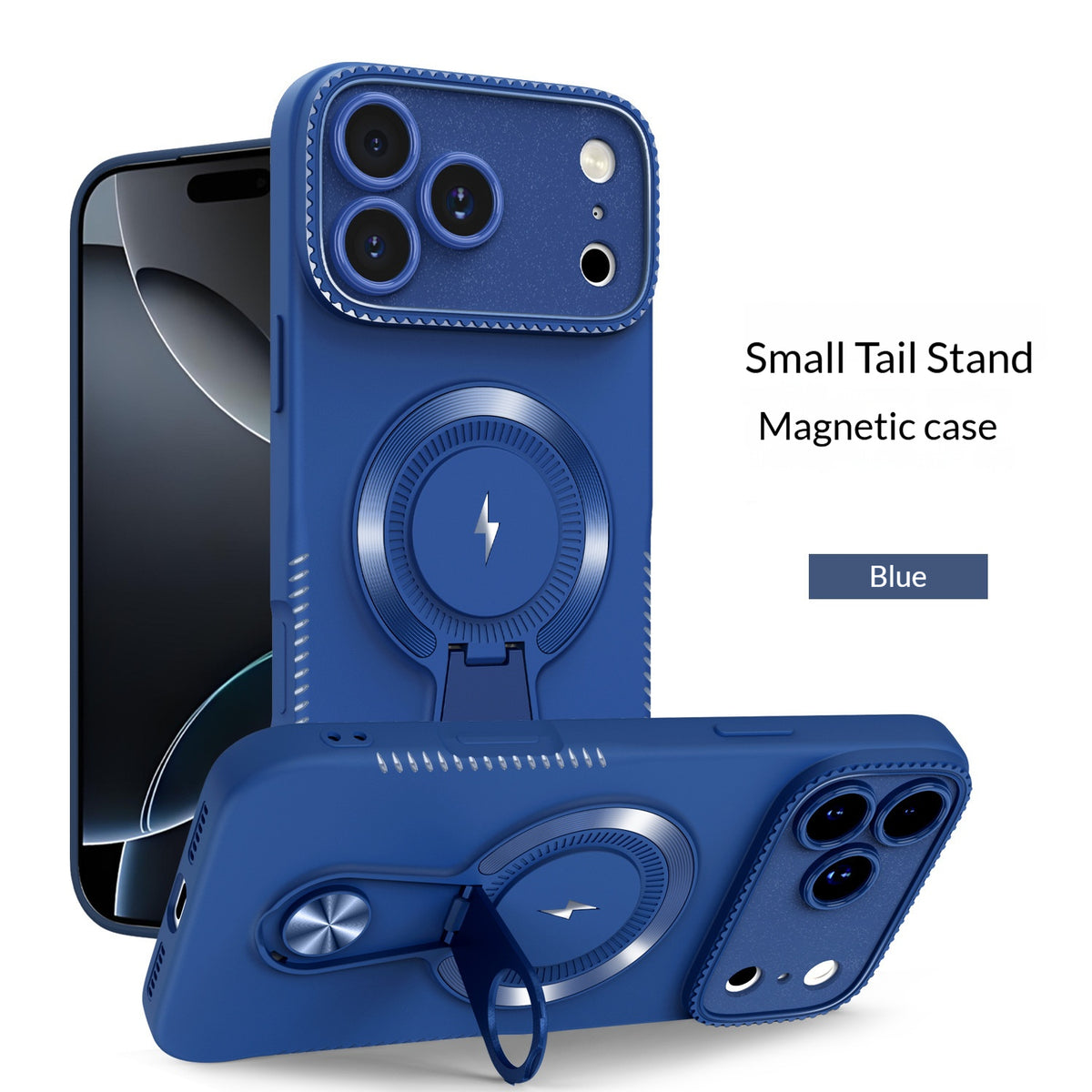 Small tail stand magnetic Apple phone case