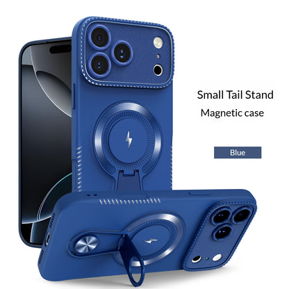 Small tail stand magnetic Apple phone case