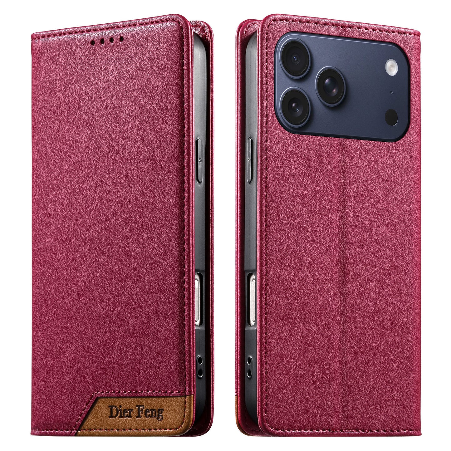 Flip SIM card slot leather case magnetic Apple phone case