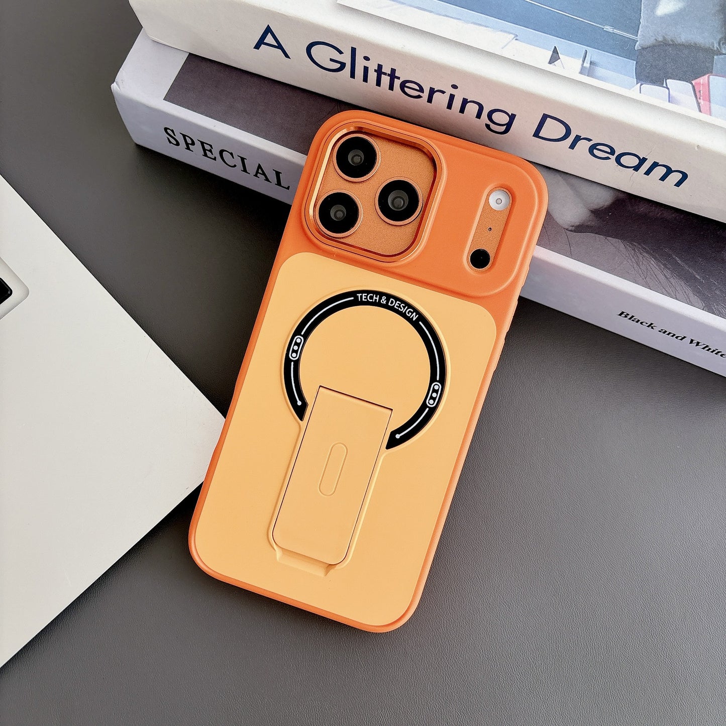 Frosted Invisible Magnetic Stand Apple Phone Case